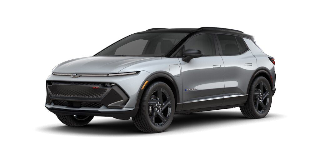 Nueva Chevrolet Equinox EV 2024 SUV eléctrica deportiva en color gris tiburón