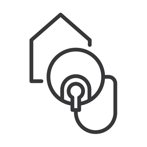 Ícono de sistema residencial para recarga de baterías de Chevrolet Equinox EV 2024 SUV eléctrica deportiva