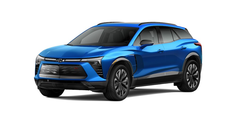 Nueva Chevrolet Blazer EV 2025, Camioneta SUV eléctrica en color thunder blue